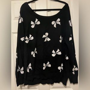 Black and White Bow Sweater